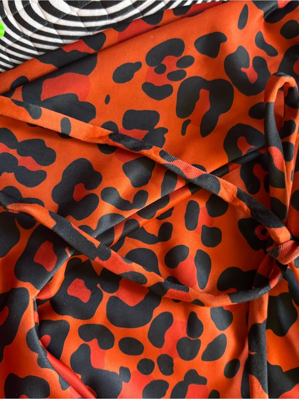Leopard Print Rust One-Piece Swimsuit - Picture 5 of 5